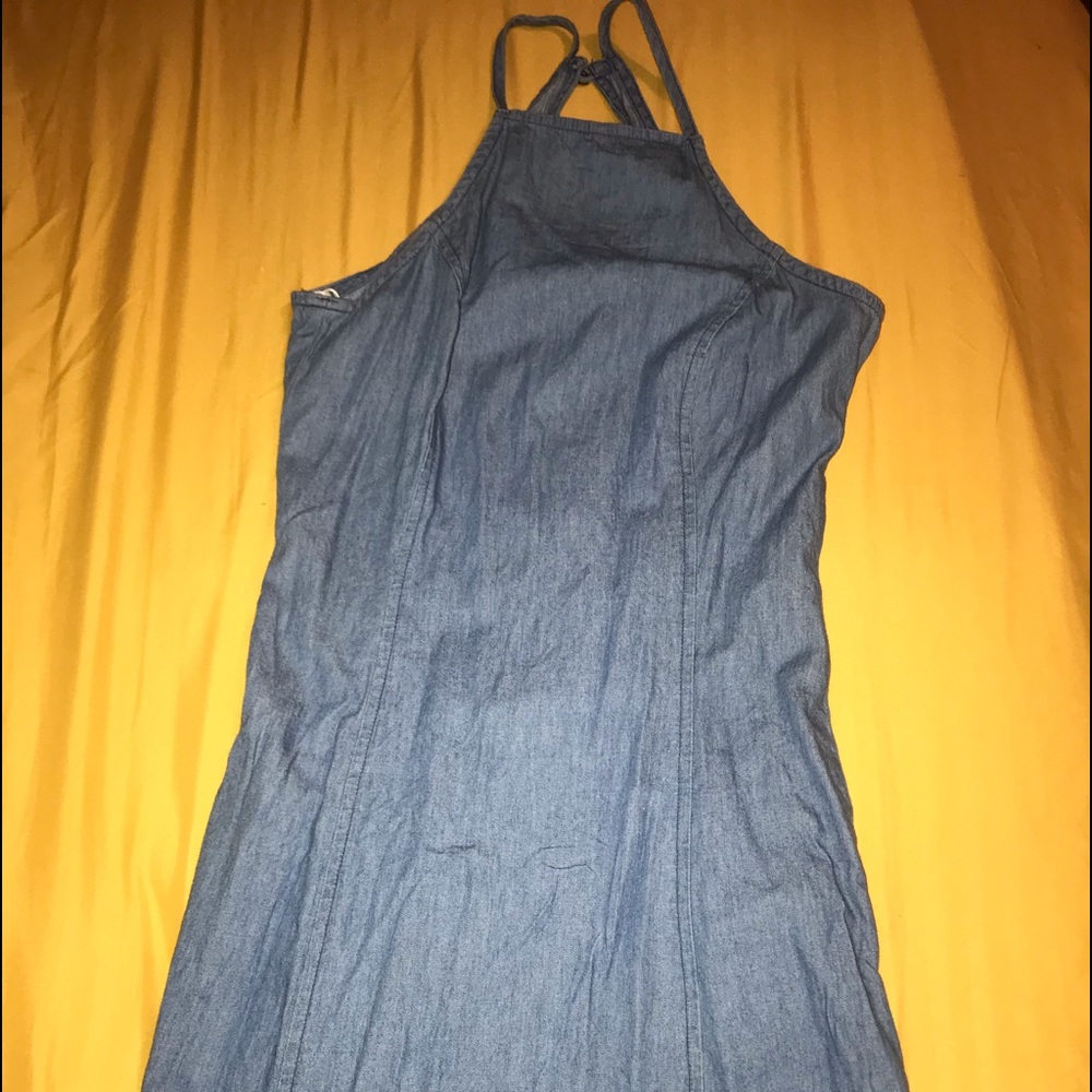 Denim style mini dress